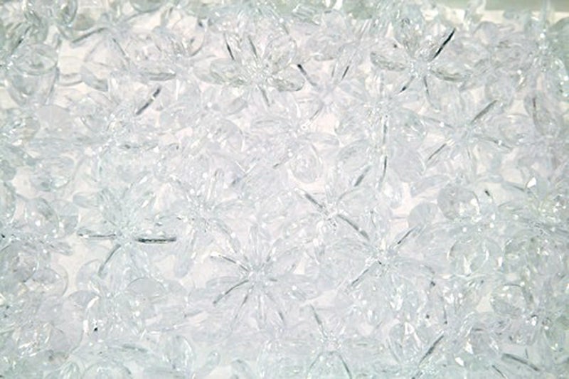 The Beadery 18mm Sunburst Beads, Crystal, 270-Piece Per Bag